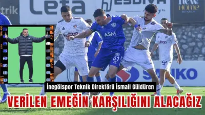 İnegölspor teknik direktörü İsmail Güldüren,2-2 biten Sincan belediye Ankaraspor ve