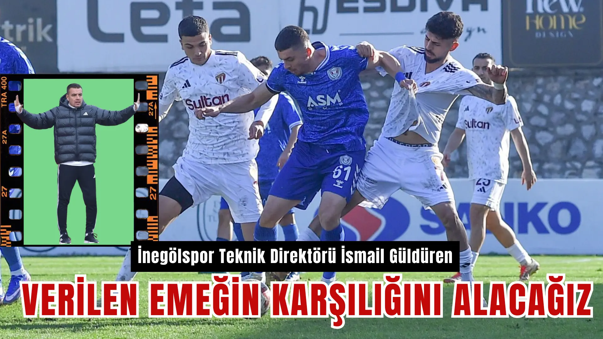 İnegölspor teknik direktörü İsmail Güldüren,2-2 biten Sincan belediye Ankaraspor ve