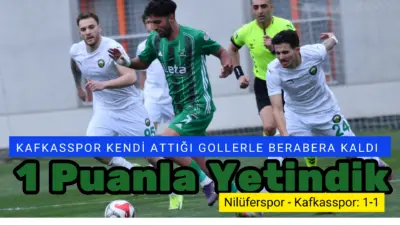 Grubunda lider Kafkasspor bugün Bursa takımlarından Nilüferspora konuk oldu. Maçın