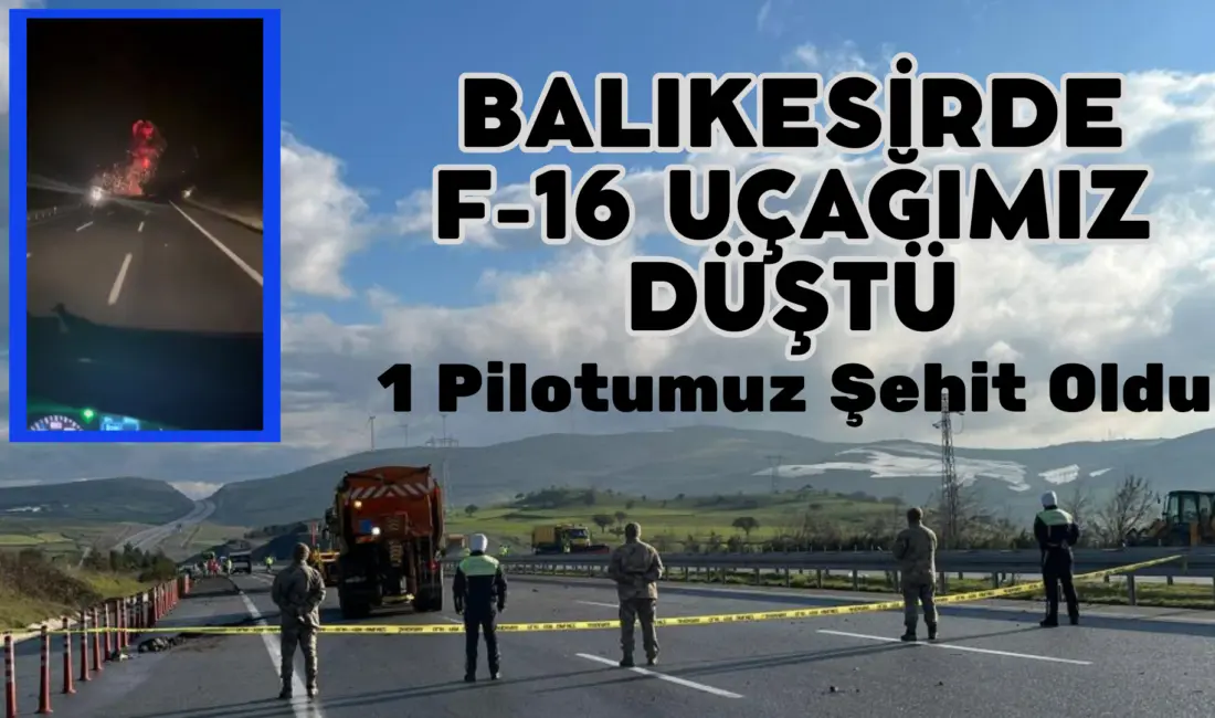 Balıkesir 9. Ana Jet Üssü Komutanlığı filosuna ait F-16 uçağının