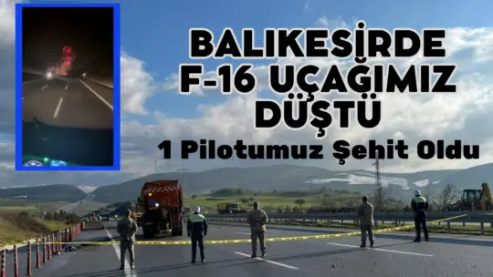 Balıkesir 9. Ana Jet Üssü Komutanlığı filosuna ait F-16 uçağının