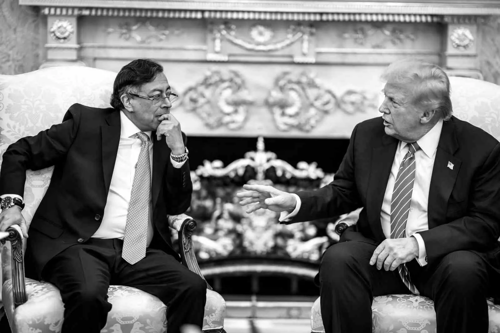 ABD Başkanı Donald Trump, Kolombiya Devlet Başkanı Gustavo Petro ile