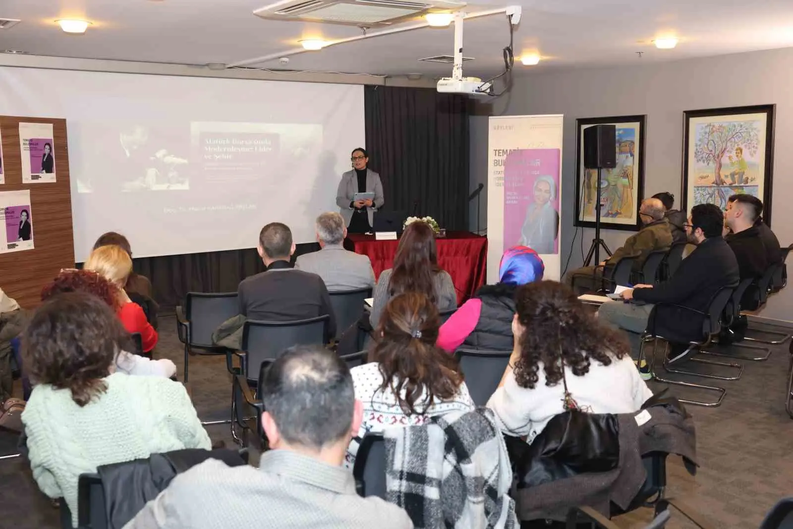 Nilüfer Belediyesi’nin düzenlediği “Tematik Buluşmalar” söyleşisinde Doç. Dr. Hacer Karabağ