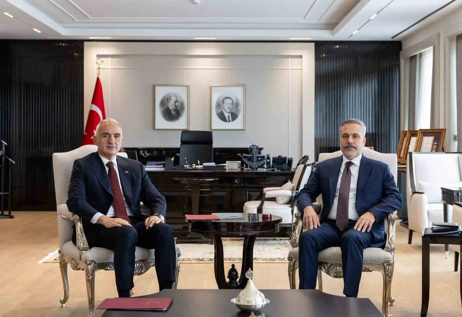 Dışişleri Bakanı Hakan Fidan, Kültür ve Turizm Bakanı Mehmet Nuri