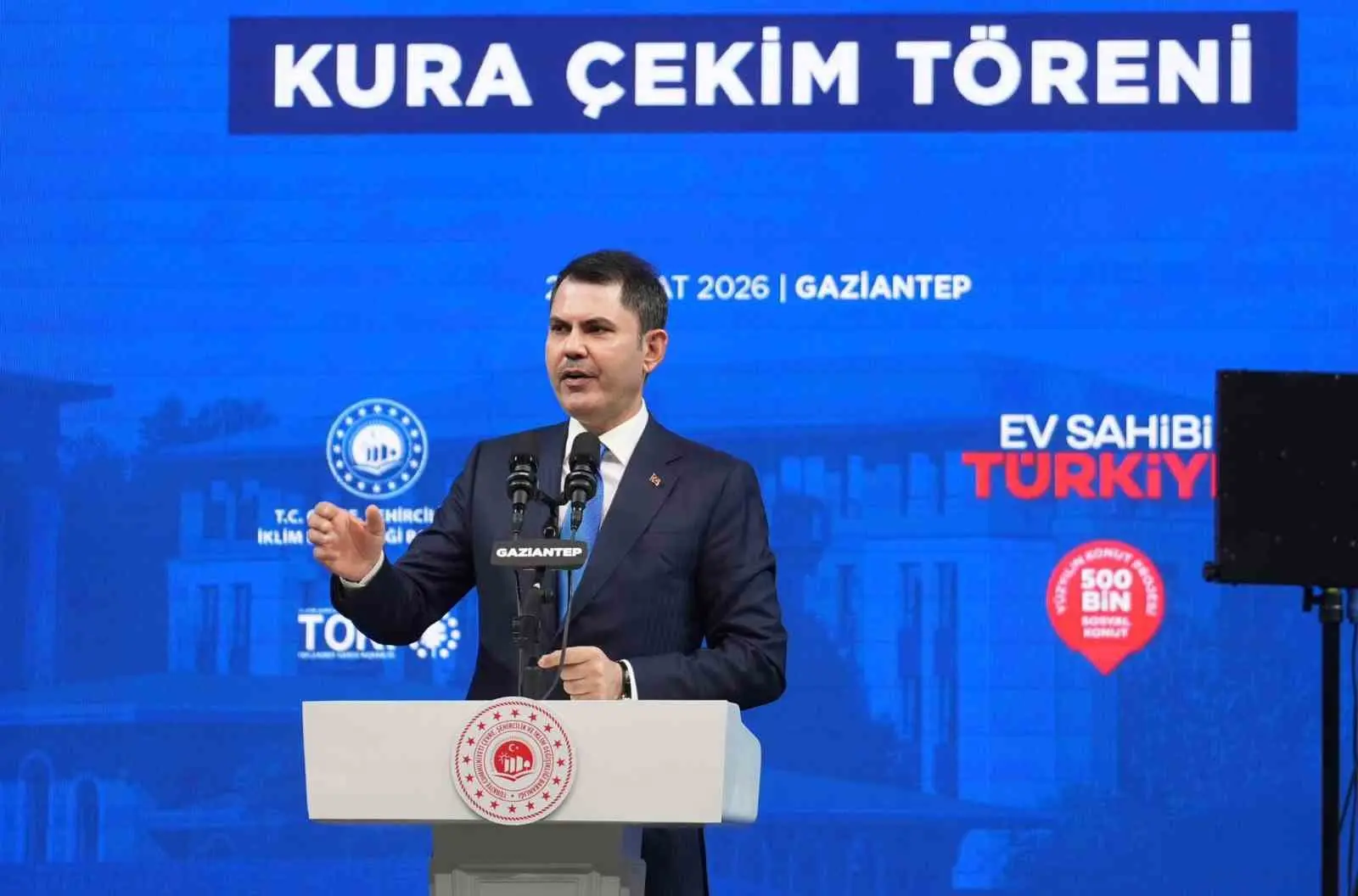 Çevre, Şehircilik ve İklim Değişikliği Bakanı Murat Kurum, Gaziantep’te katıldığı