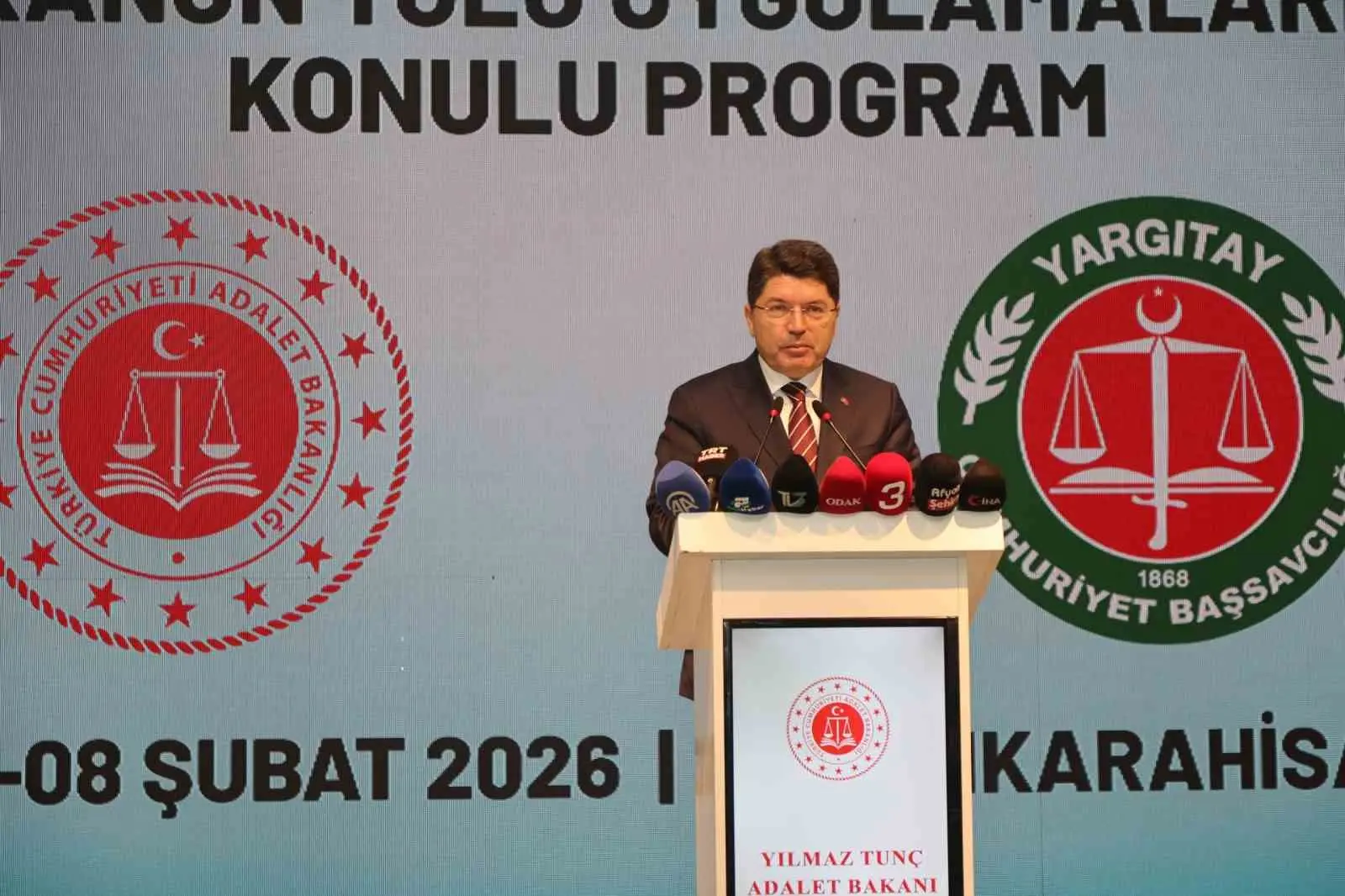 Adalet Bakanı Yılmaz Tunç, 2025 yılında Türkiye’de yargıya intikal eden