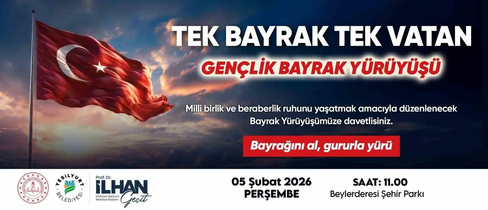 Yeşilyurt Belediyesi, milli birlik ve beraberlik duygularını güçlendirmek amacıyla anlamlı