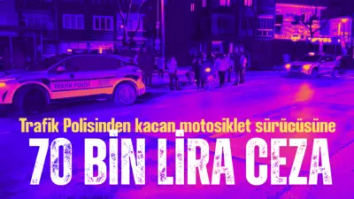 Bursa’nın İnegöl ilçesinde polisin dur ihtarına uymayan sürücü kovalamaca sonucu