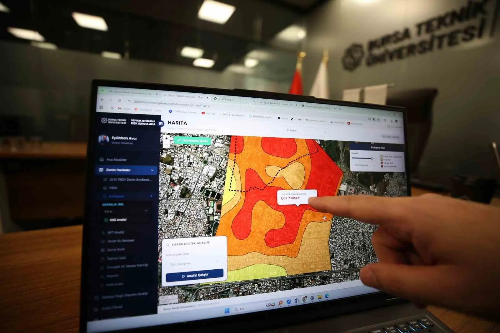 Bursa Teknik Üniversitesi (BTÜ) bilim insanlarının geliştirdiği yazılım sayesinde, zemin