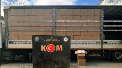 Bursa’da düzenlenen operasyonda 10 milyon 510 bin adet kaçak makaron