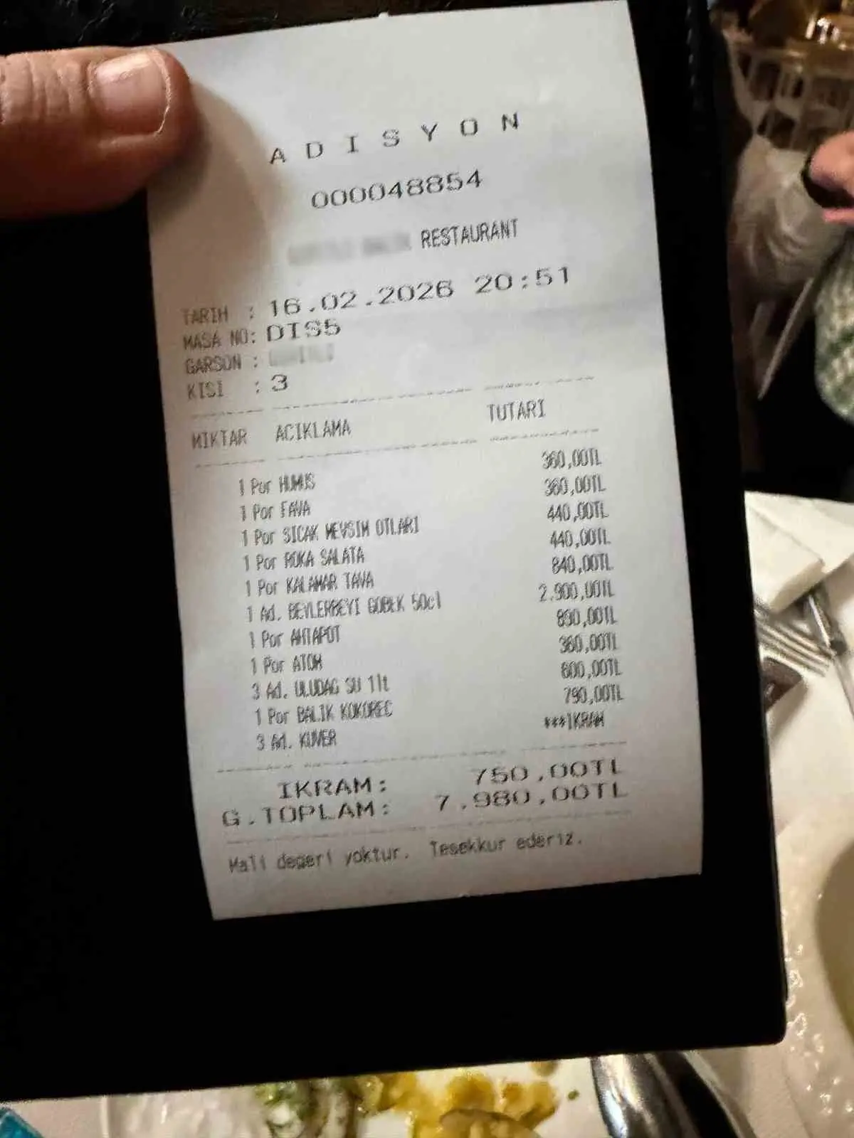 Ticaret Bakanlığı, Bursa’nın Mudanya ilçesinde faaliyet gösteren bir işletmede fahiş