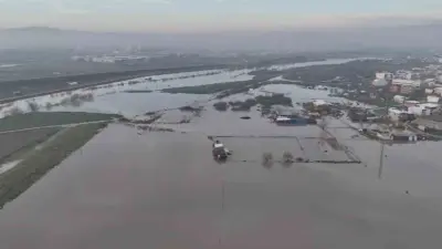 Bursa’da sağanak yağış ve kar sularının erimesi ovada binlerce ekili