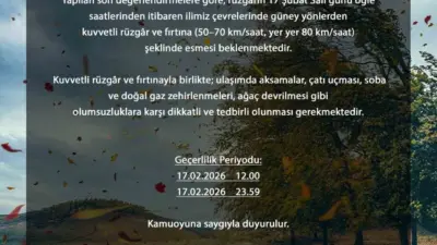 Bursa Valiliği, il genelinde etkili olması beklenen kuvvetli rüzgâr ve