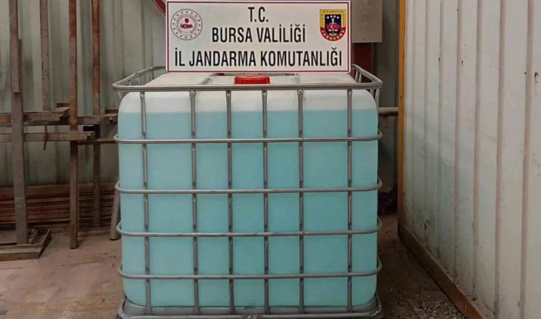 Bursa İl Jandarma Komutanlığınca, kaçak ve sahte alkol üretimi ile