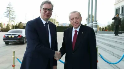 Cumhurbaşkanı Recep Tayyip Erdoğan, Sırbistan Cumhurbaşkanı Aleksandar Vucic ile Cumhurbaşkanı