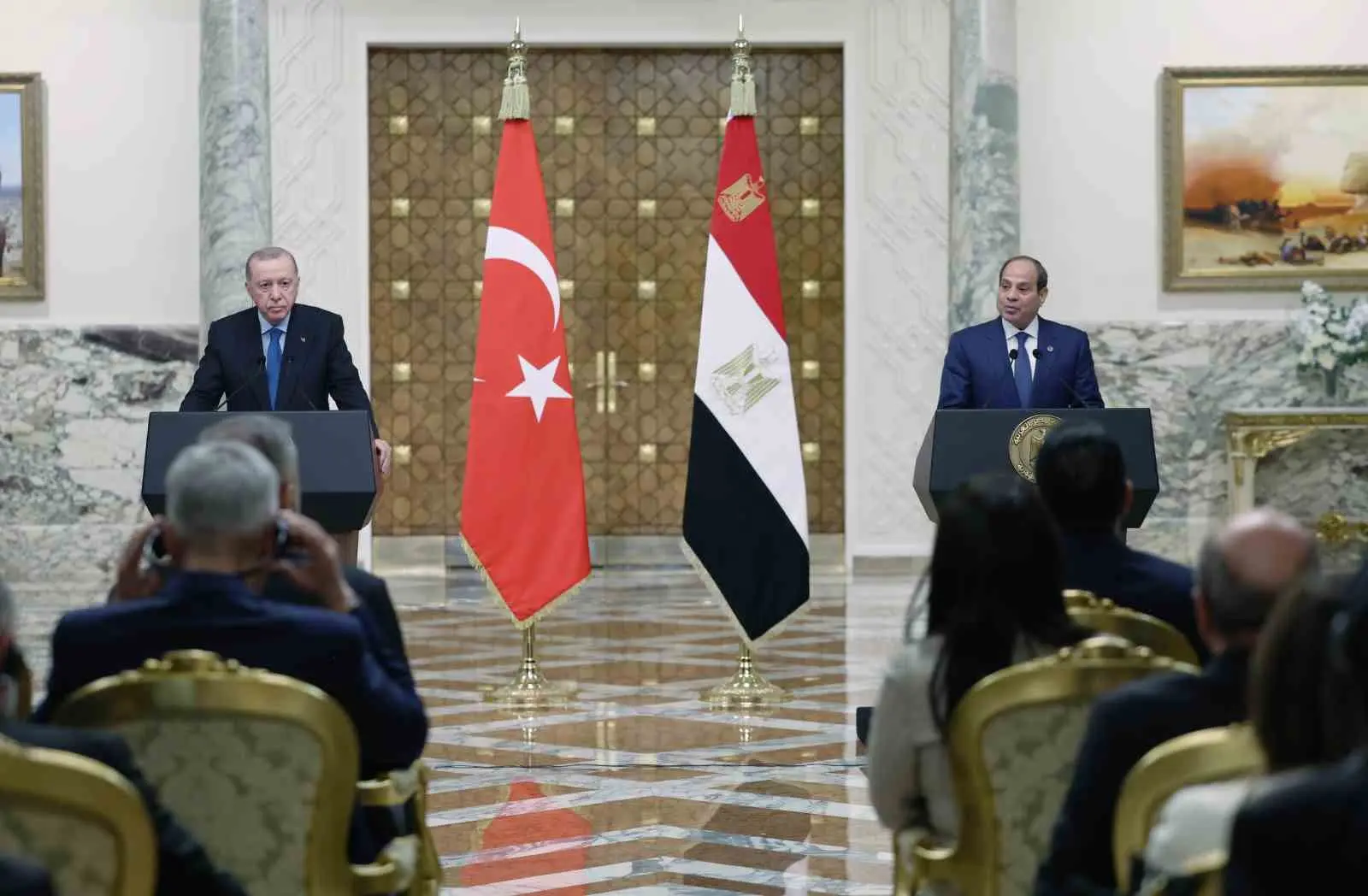 Cumhurbaşkanı Recep Tayyip Erdoğan, Mısır Cumhurbaşkanı Abdulfettah es-Sisi ile düzenlediği