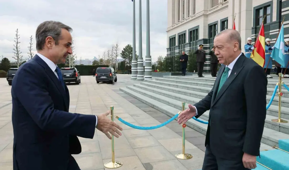 Cumhurbaşkanı Recep Tayyip Erdoğan, Yunanistan Başbakanı Kiryakos Miçotakis’i kabul etti.