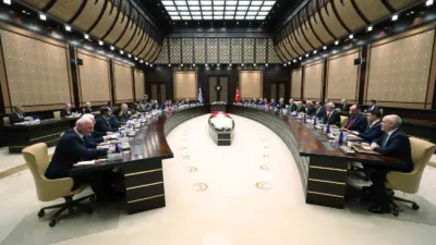 Cumhurbaşkanı Recep Tayyip Erdoğan, Yunanistan Başbakanı Kiryakos Miçotakis ile görüşmelerinde