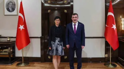 Cumhurbaşkanı Yardımcısı Cevdet Yılmaz, Avrupa Komisyonu Genişlemeden Sorumlu Komiseri Marta