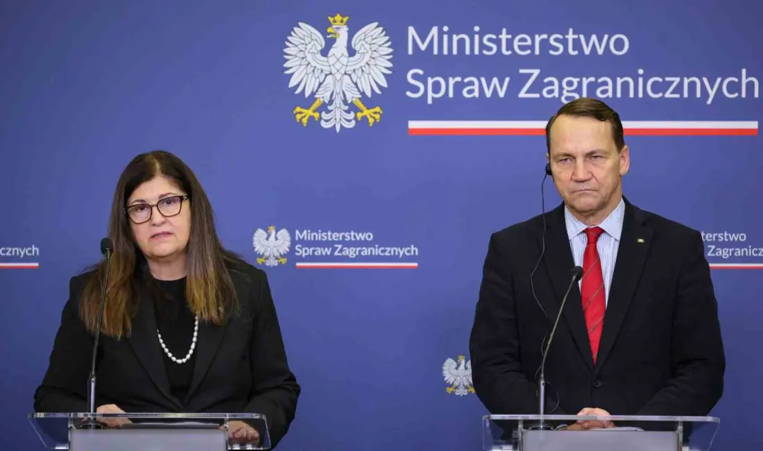 Filistin Dışişleri Bakanı Varsen Aghabekian Shahin, Polonya Dışişleri Bakanı Radoslaw