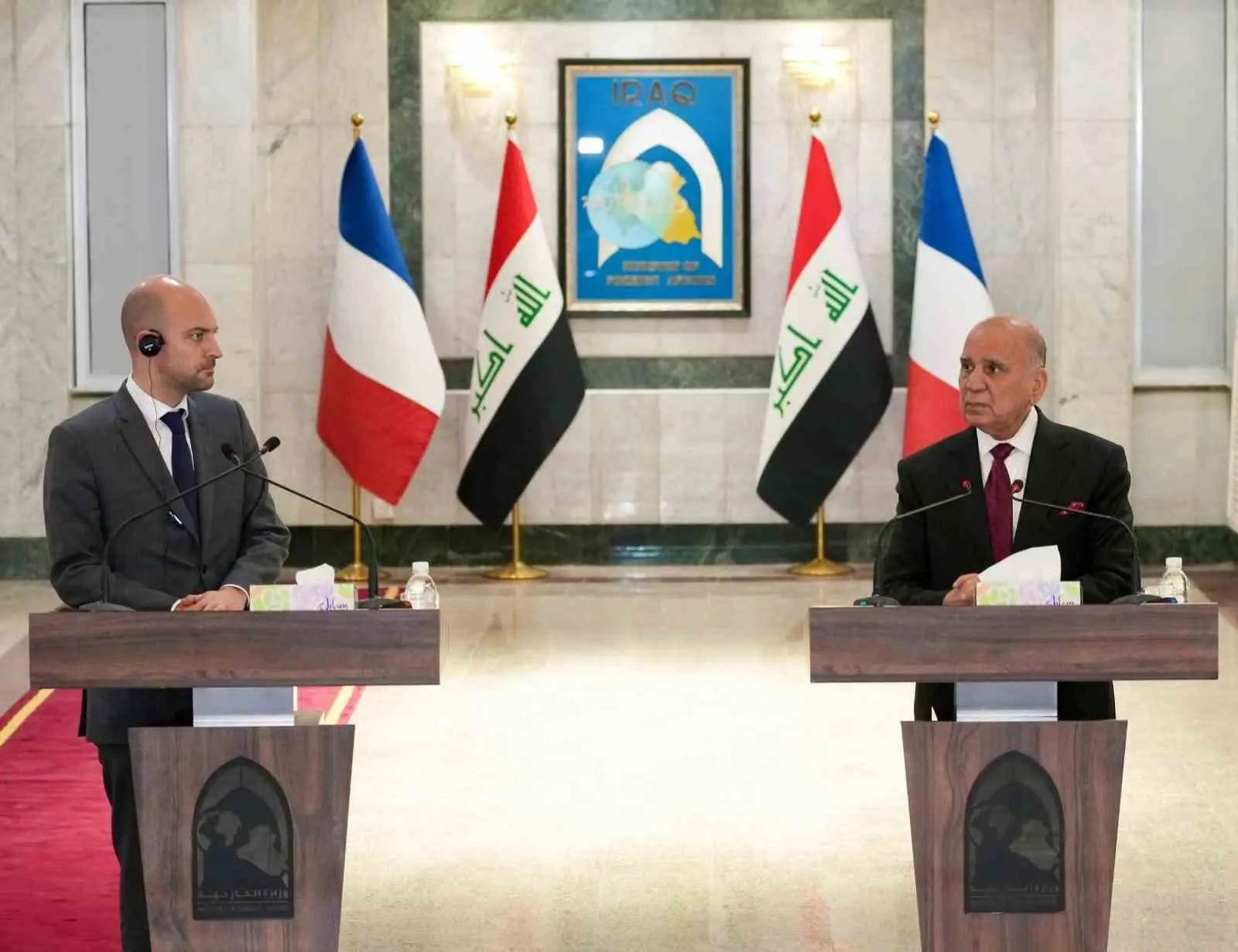 Fransa Dışişleri Bakanı Jean-Noel Barrot, resmi ziyaret kapsamında geldiği Irak’ta