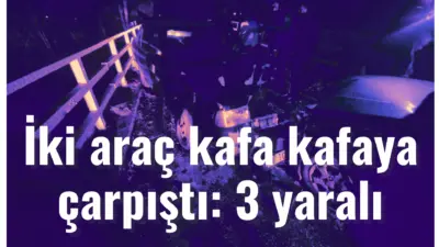 Bursa’nın İnegöl ilçesinde iki otomobilin kafa kafaya çarpıştığı kazada 3