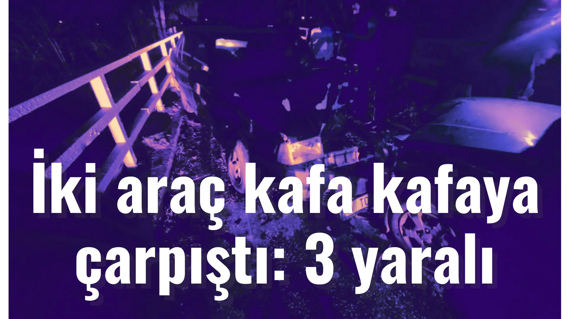 Bursa’nın İnegöl ilçesinde iki otomobilin kafa kafaya çarpıştığı kazada 3