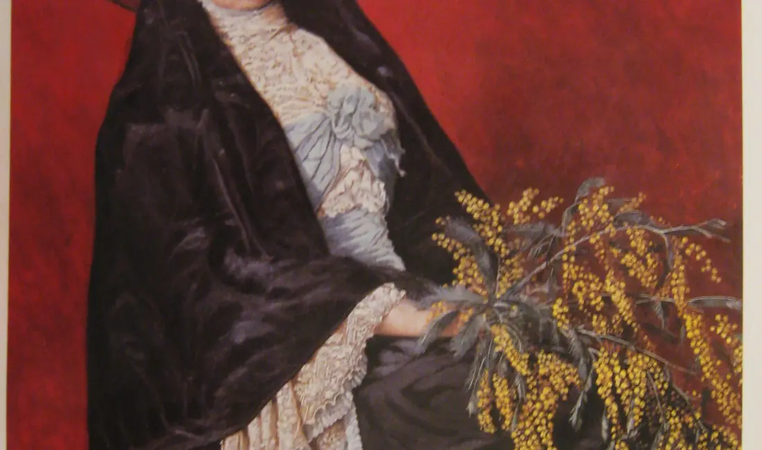 Türk resim sanatının öncülerinden Osman Hamdi Bey’in “Mimozalı Kadın” eseri,