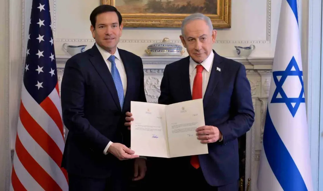 İsrail Başbakanı Binyamin Netanyahu, ABD Dışişleri Bakanı Marco Rubio ile