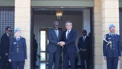 Kuzey Kıbrıs Türk Cumhuriyeti (KKTC) Cumhurbaşkanı Tufan Erhürman ile Güney