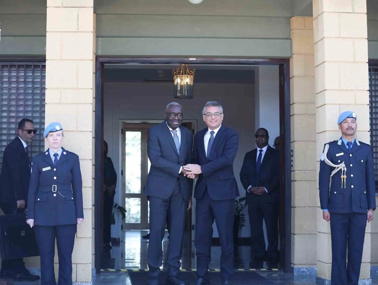 Kuzey Kıbrıs Türk Cumhuriyeti (KKTC) Cumhurbaşkanı Tufan Erhürman ile Güney