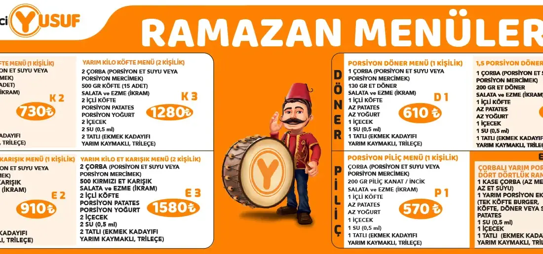 Türkiye’nin en yaygın restoran zincirlerinden Köfteci Yusuf, Ramazan ayına özel