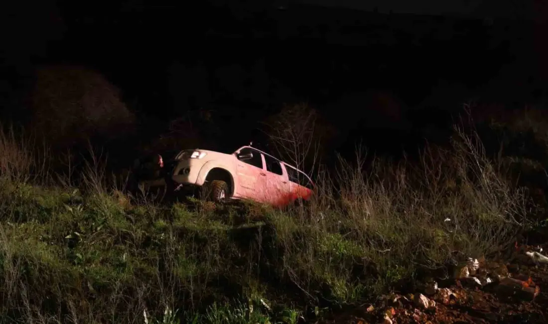 Bursa’nın İnegöl ilçesinde kontrolden çıkan kamyonetin şarampole yuvarlandığı kazada sürücü