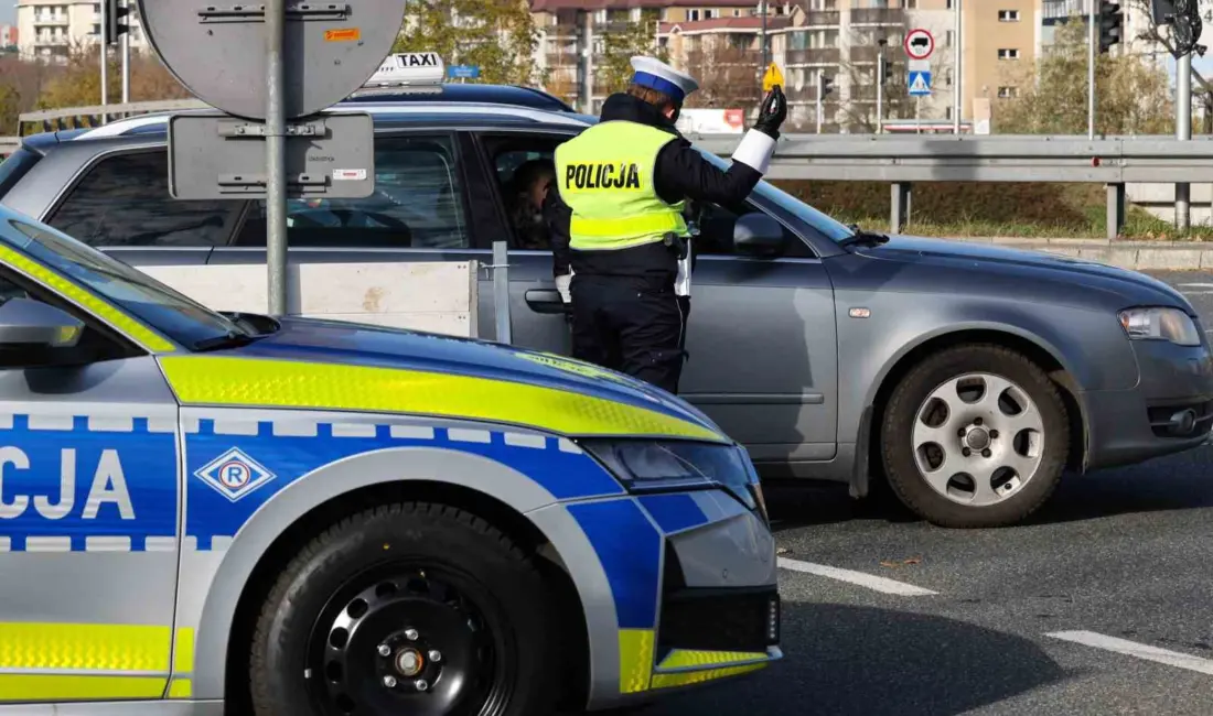Polonya’nın Wolomin kentinde 11 Şubat akşamı gerçekleştirilen trafik denetiminde alkol