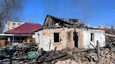 Rusya’nın Ukrayna’nın Donetsk bölgesindeki Sloviansk şehrine yönelik hava saldırılarında 2