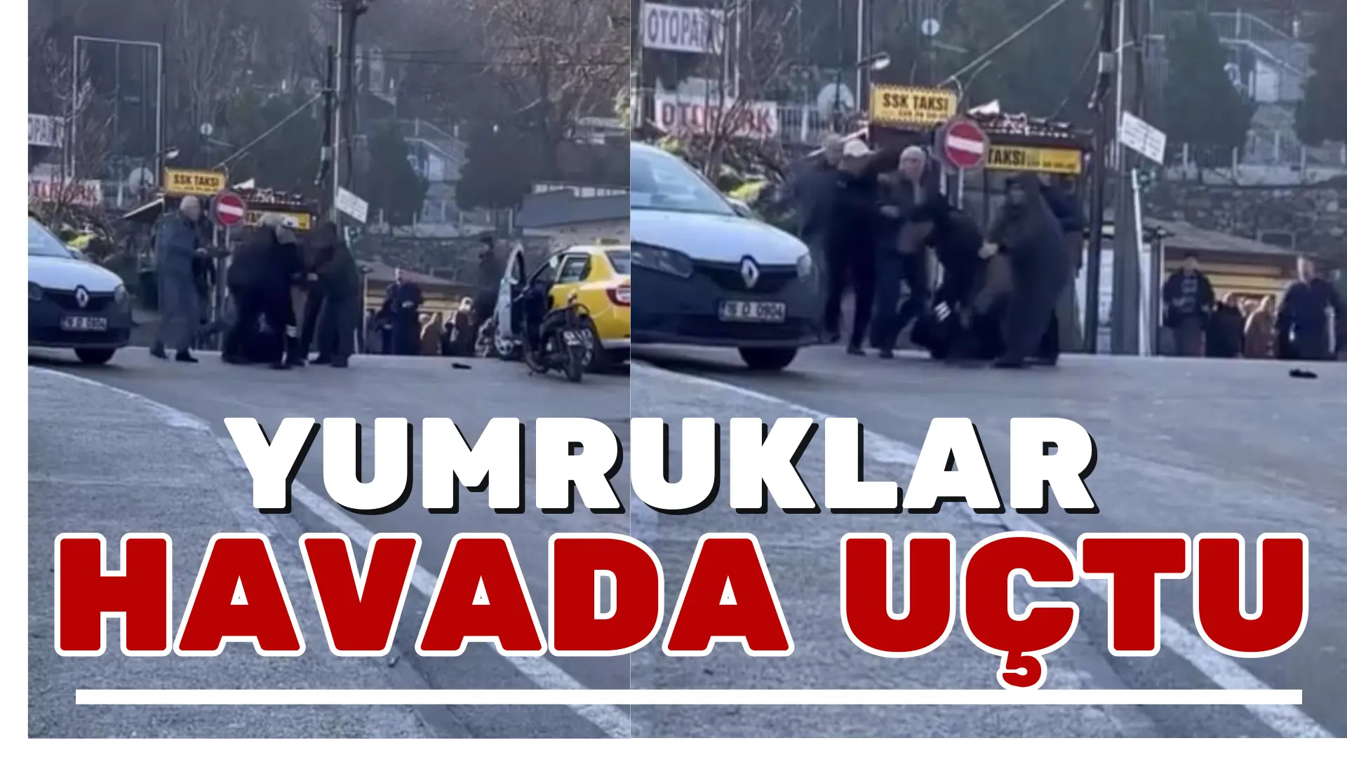 Bursa’da ticari taksi ile motosiklet sürücüsü arasında çıkan tekme tokatlı