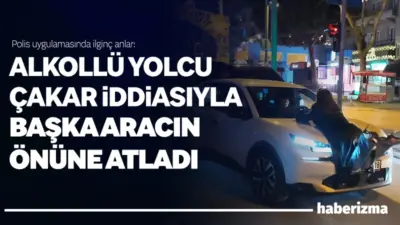 Kadıköy Caddebostan’da polis uygulama noktasında ilginç anlar yaşandı. Alkollü olduğu