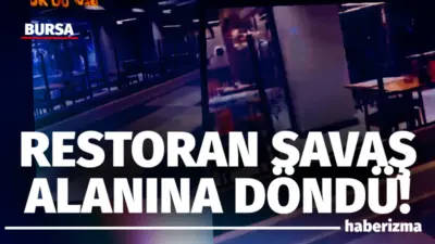 Bursa’da bir eğlence merkezinde çıkan kavgada camlar çerçeveler indi, sandalyeler