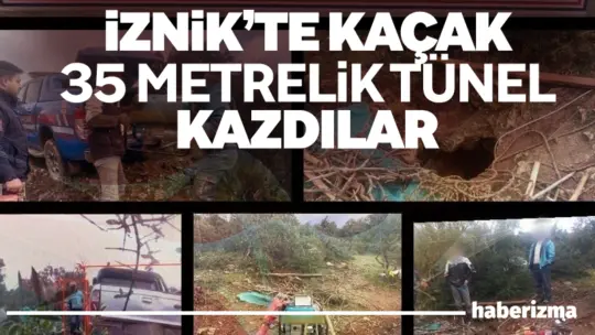 Bursa’nın İznik ilçesine bağlı Elbeyli Mahallesi’nde ormanlık alanda kaçak kazı