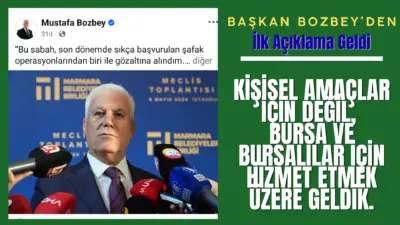 Bursa Büyükşehir Belediye başkanı Mustafa Bozbey bu sabah gözaltına alındıktan