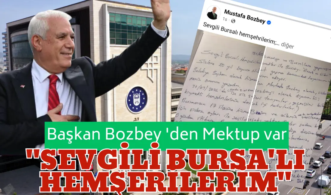 Sabah saatlerinde gözaltına alınan Bursa Büyükşehir Belediye Başkanı Mustafa Bozbey’den