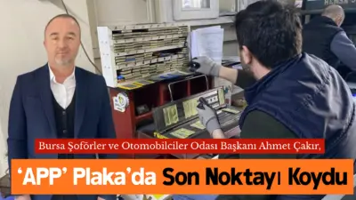 Bursa Şoförler ve Otomobilciler Odası Başkanı Ahmet Çakır, mühürlü ve