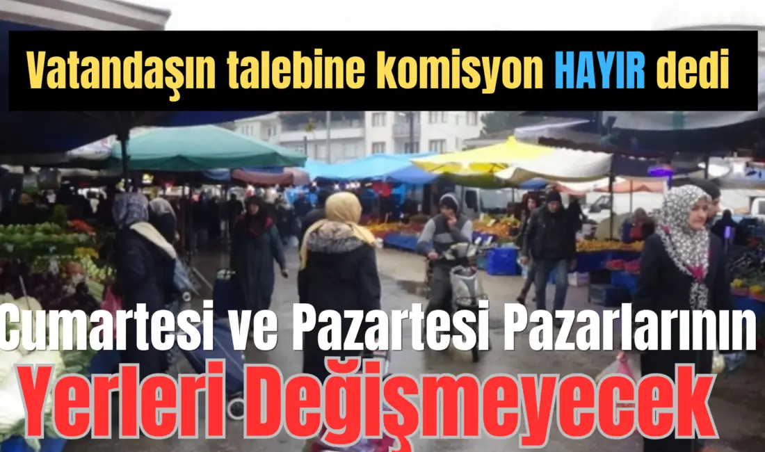 İnegöl’de tartışması konusu olan Cumartesi ve Pazartesi pazarlarının taşınması konusunda