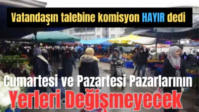 İnegöl’de tartışması konusu olan Cumartesi ve Pazartesi pazarlarının taşınması konusunda