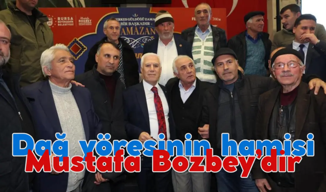 Bursa Büyükşehir Belediyesi tarafından Keles ilçesinde düzenlenen iftar programında vatandaşlarla