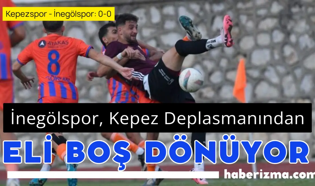 İnegölspor çıktığı Antalya deplasmanında Kepez Belediyesi ile yaptığı maçta  her