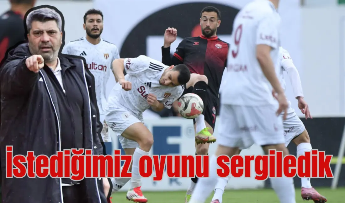 İnegölspor Teknik Direktörü Koray Palaz: ”TARAFTARIMIZA OYNATMAK İSTEDİĞİMİZ OYUNU SERGİLEDİK”