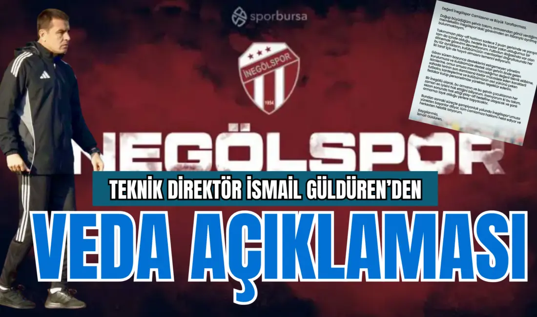 İnegölspor’da Erbaaspor maçı sonrasında yaşanan teknik direktör ayrılığının ardından ,Görevden