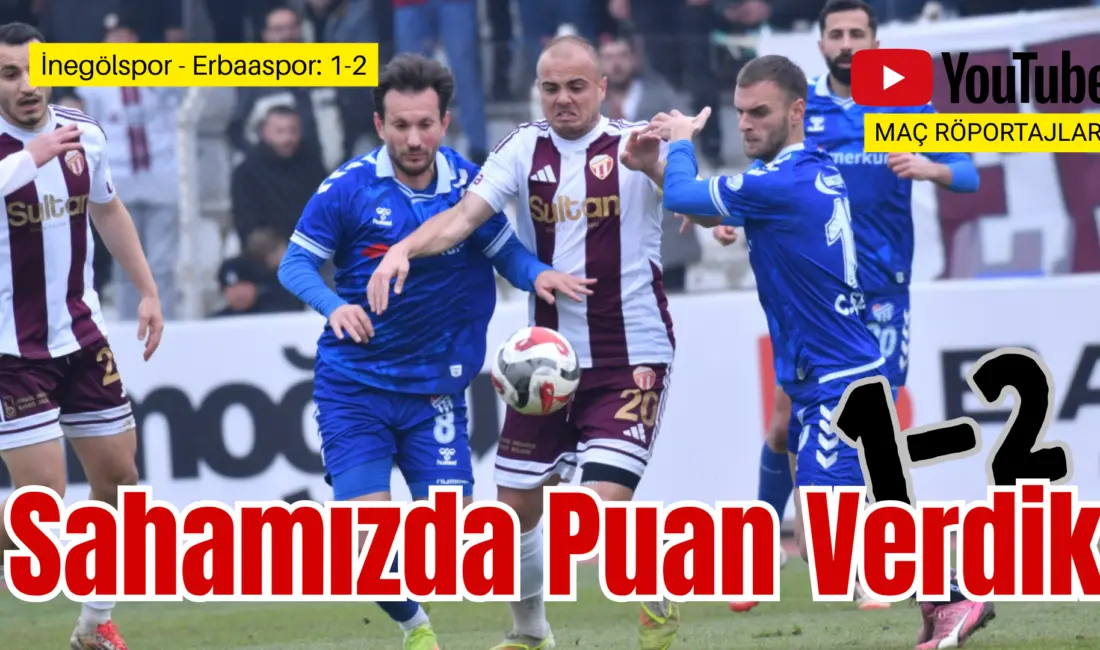 PLAYOF YOLUNDA ŞOK YENİLGİ. SULTANSU İNEGÖLSPOR:1 MERKÜR JET ERBAASPOR:2.