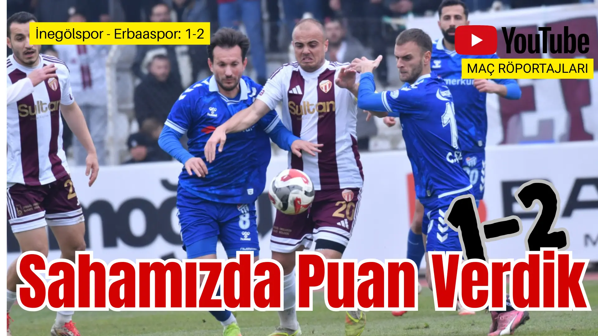 PLAYOF YOLUNDA ŞOK YENİLGİ. SULTANSU İNEGÖLSPOR:1 MERKÜR JET ERBAASPOR:2.